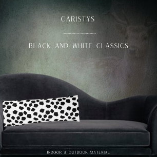 Faux Rocks Black and White  Body Cushion