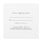 Faux Rose Gold Abstract Logo Gift Certificate Card