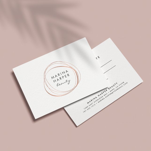 Faux Rose Gold Abstract Logo Gift Certificate Card (Creator Uploaded)