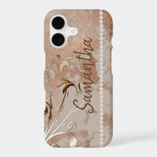 Faux Rose Gold Editable Name iPhone / iPad case