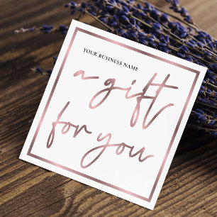 Faux Rose Gold Elegant Chic Salon Gift Certificate