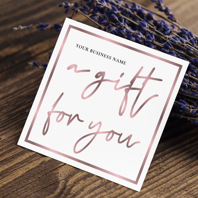 Faux Rose Gold Elegant Chic Salon Gift Certificate (Creator Uploaded)