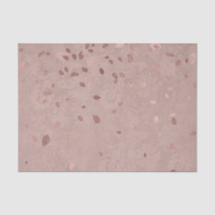 Faux Rose Gold Elegant Fall Leaves Tissue Paper