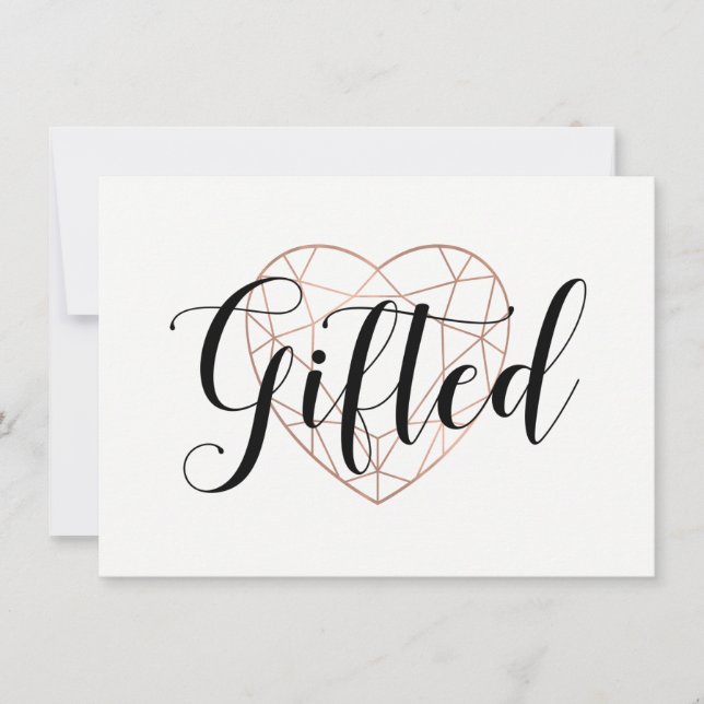 Faux Rose Gold Geometric Heart | Gift Certificate (Front)