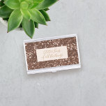 Faux Rose Gold Glitter Boss Business Card Case<br><div class="desc">A faux rose gold sparkle with a touch of faux glitter on this Business Card Case. Perfect gift for the Glitter Boss in your life. You won't suffer glittery finger syndrome as it's a visual effect and printed flat.</div>