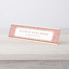 Faux Rose Gold Glitter Lux Personalised Name Plate