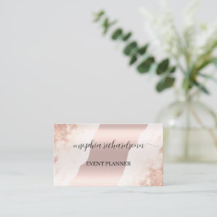 Faux Rose Gold on Neutral Rose Business Card