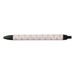Faux Rose Gold Pineapple Personalised Black Ink Pen