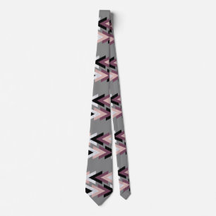 faux rose gold white marble purple black geometric tie
