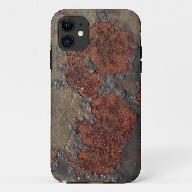 Faux rust texture (brown flaky rusted iron) pitted Case-Mate iPhone case (Back)