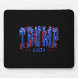 Faux Sequins Trump 2024 President Make America Tru Mouse Pad
