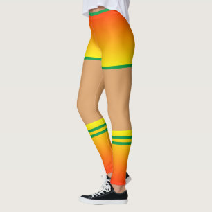 Faux Shorts and Socks Funny Leggings