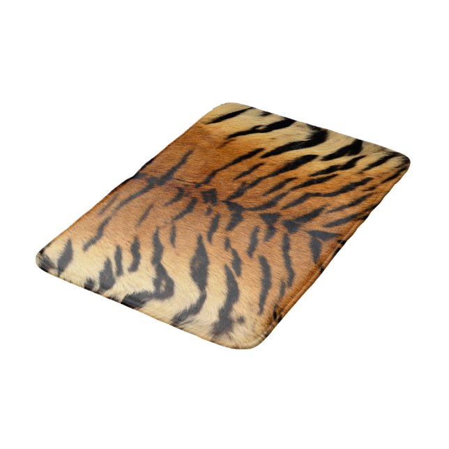 Faux Siberian Tiger Skin Bathroom Mat (Angled)