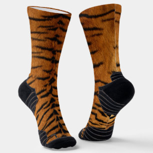 Faux Siberian Tiger Skin  Socks