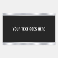 Faux Silver Black Add Your Text Template Custom