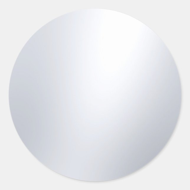 Faux Silver Blank Template Glamour Elegant Design Classic Round Sticker (Front)