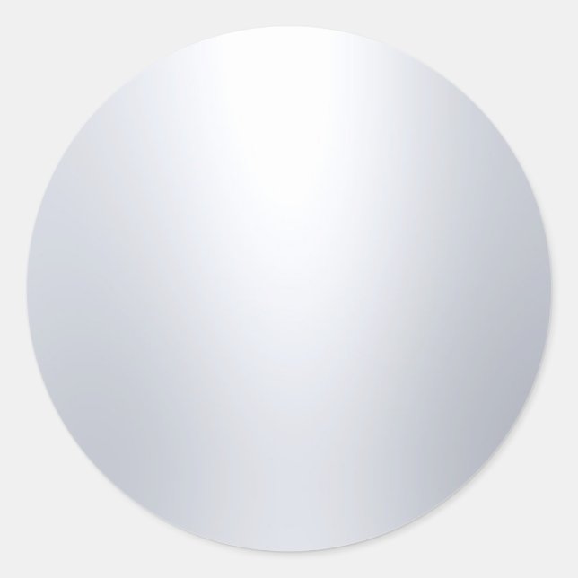 Faux Silver Blank Template Glamourous Elegant Classic Round Sticker (Front)