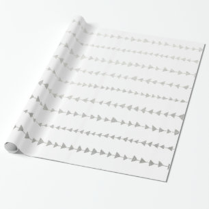 Faux Silver Foil Arrows Pattern Wrapping Paper
