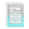 Faux silver glitter elegant teal Sweet 16