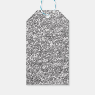 Faux Silver Glitter Gift Tags