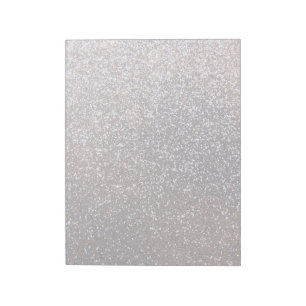 Faux Silver glitter graphic Notepad