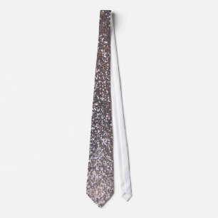 Faux Silver glitter graphic Tie