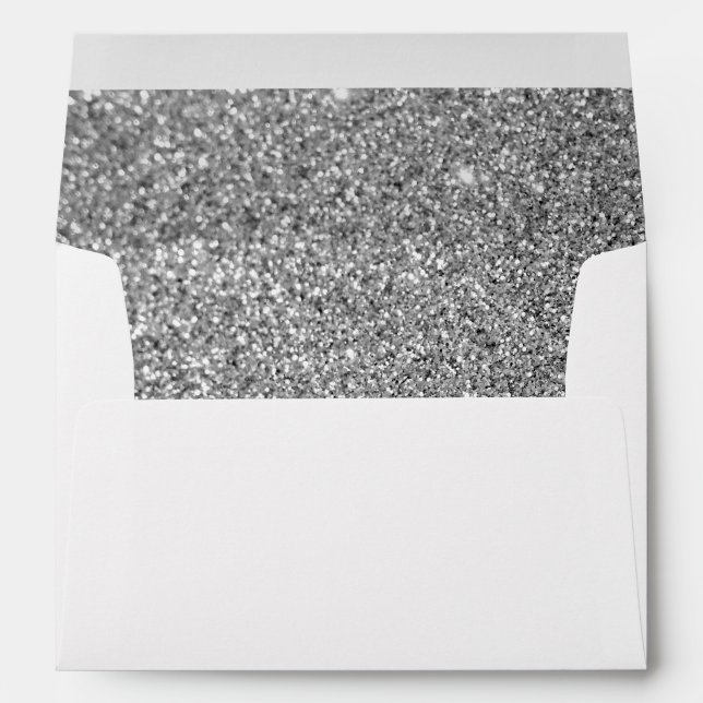 Faux Silver Glitter Photo Envelope (Back (Bottom))