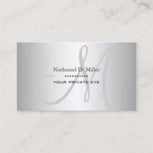 Faux Silver Grey Gradient DIY Business Card