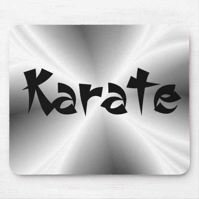 Faux Silver Metallic Karate Mouse Pad (Front)