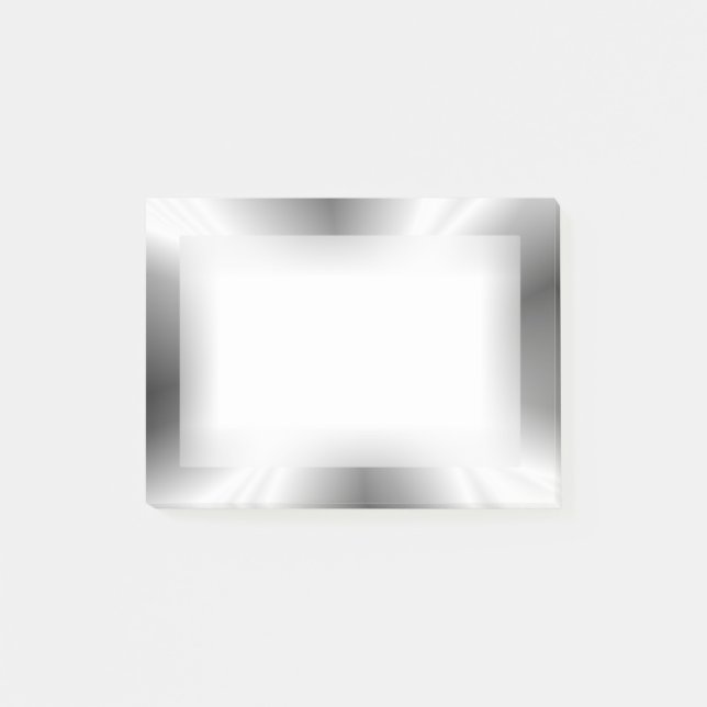 Faux Silver Metallic Post-it® Notes (Front)