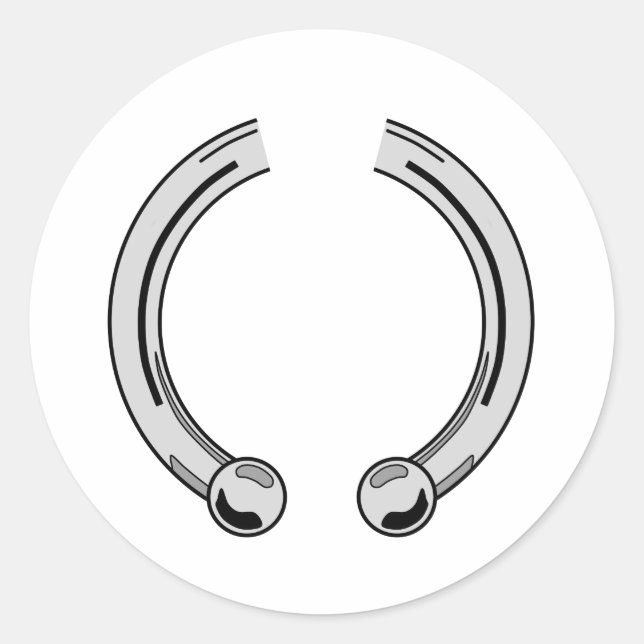 Faux Silver Piecing  Classic Round Sticker (Front)