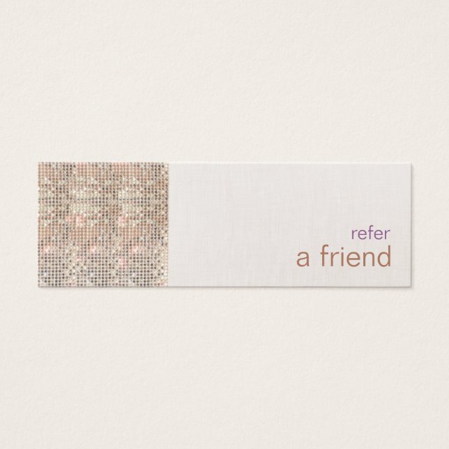 Faux Silver Sequins Customer Salon Referral (Front)