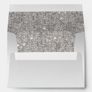 Faux Silver Sequins Envelopes