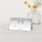 Faux Silver Sequins Silver Bow Place Card