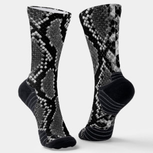 Faux Snake Skin Socks