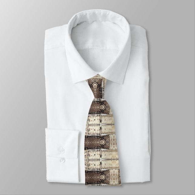 Faux Snakeskin Design on a Tie (Tied)