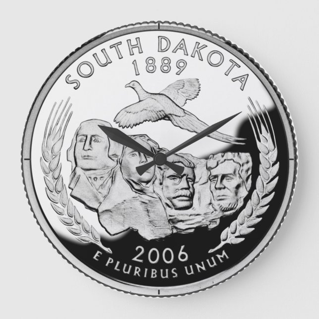 Faux South Dakota State Quarter Clock (Front)
