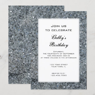 Faux Sparkle Birthday Party Invitation