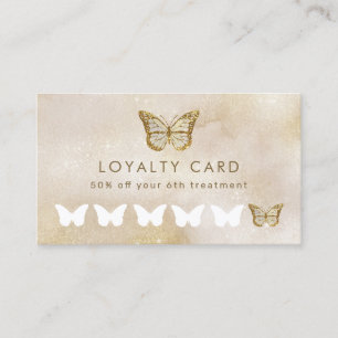 faux sparkle butterfly loyalty card