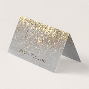 faux sparkle design business card