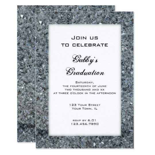 Faux Sparkle Graduation Party Invitation