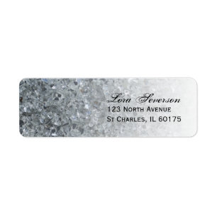 Faux Sparkle Return Address Label