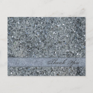 Faux Sparkle Thank You Postcard