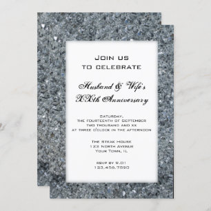 Faux Sparkle Wedding Anniversary Party Invitation