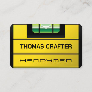 Faux spirit level bubble metre business card