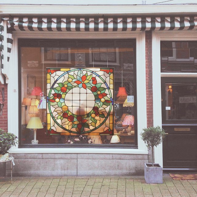 Faux Stained-Glass Christmas Wreath Large (Creator Uploaded)