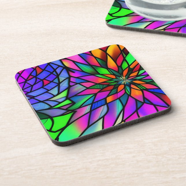 Faux Stained Glass Coaster (Left Side)