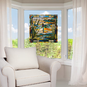 Faux Stained Glass Dragonfly