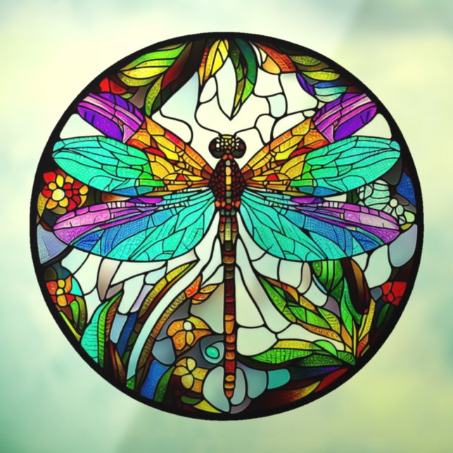 Faux Stained Glass Dragonfly Suncatcher (Sheet 3)