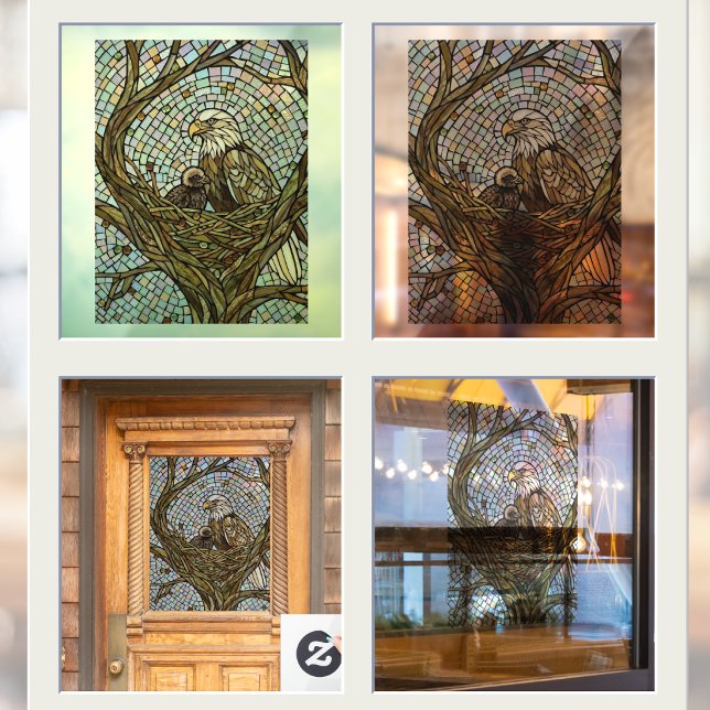Faux Stained Glass Eagle and Eaglet (Creator Uploaded)